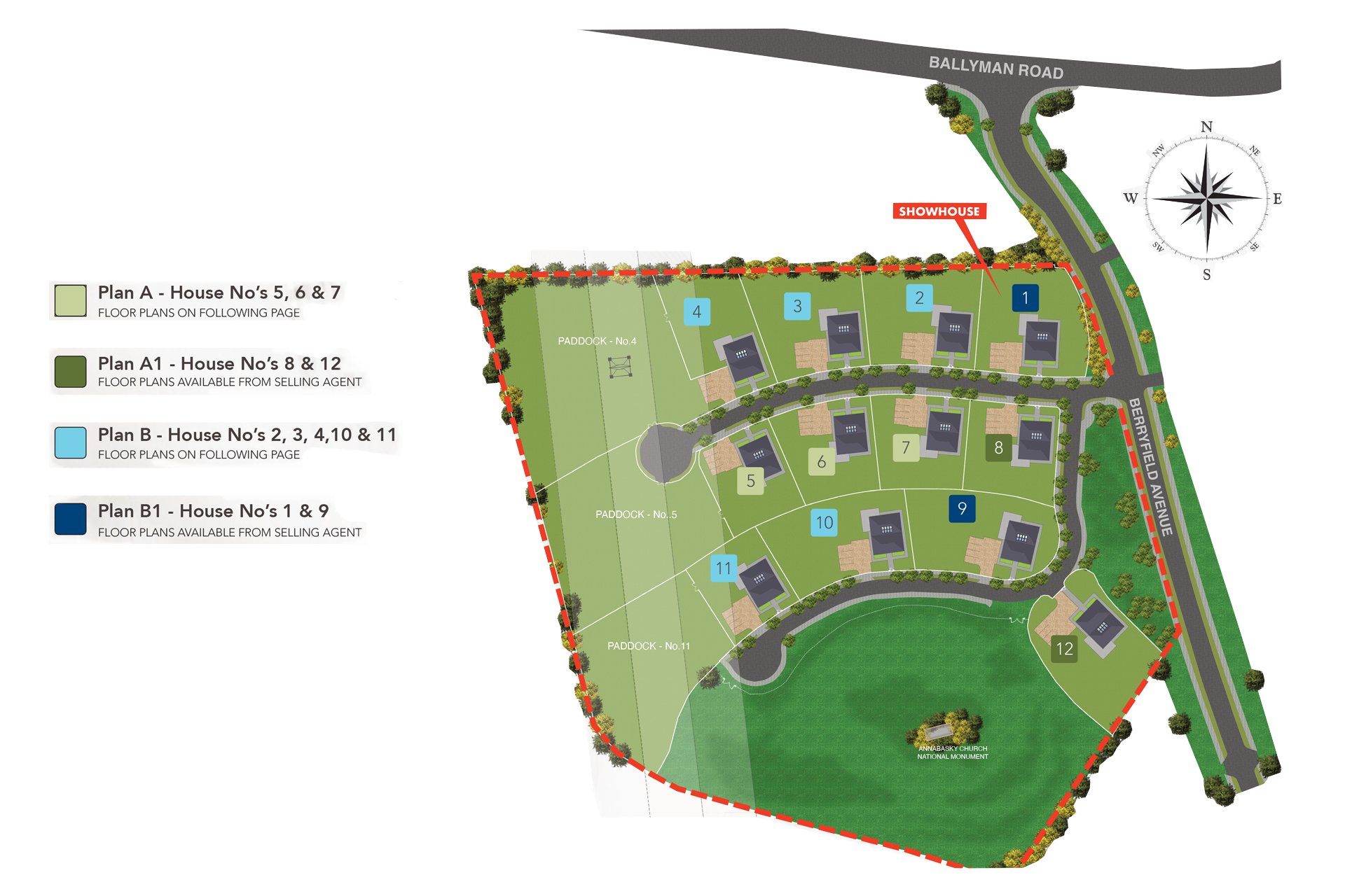 siteplan with key